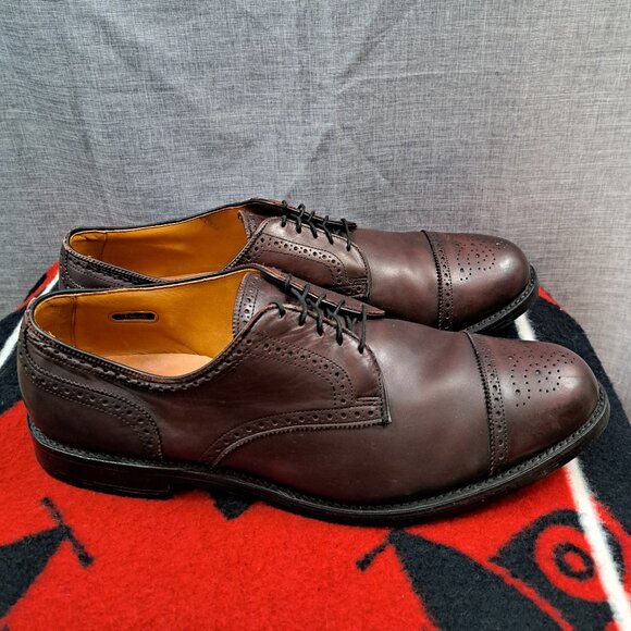 %Size 15 Men Allen Edmonds Lexington Oxfords Dress Shoes Brown Leather / D3 main image 9